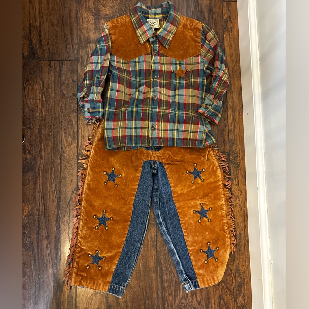 Toddler Cowboy/Western Costume, long sleeve shirt and pants (2T)